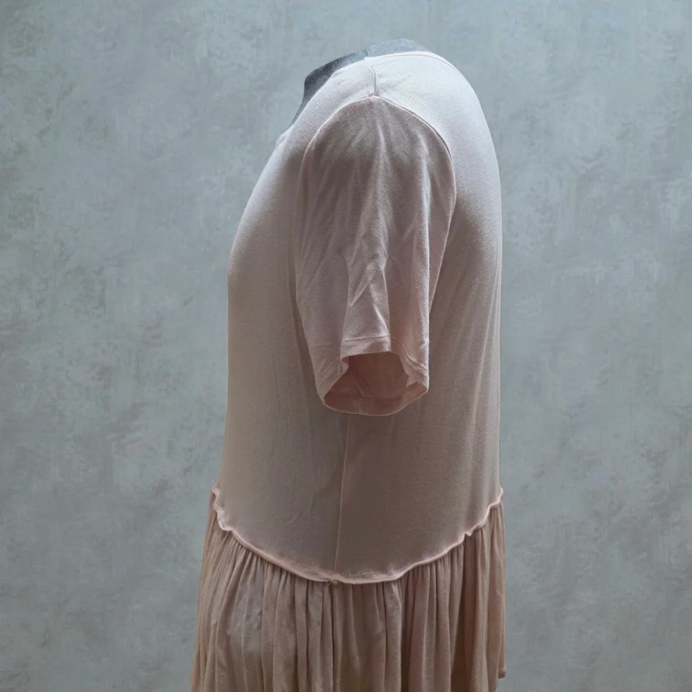 Mud Pie Pink Peplum T-Shirt Size Medium - Picture 4 of 7